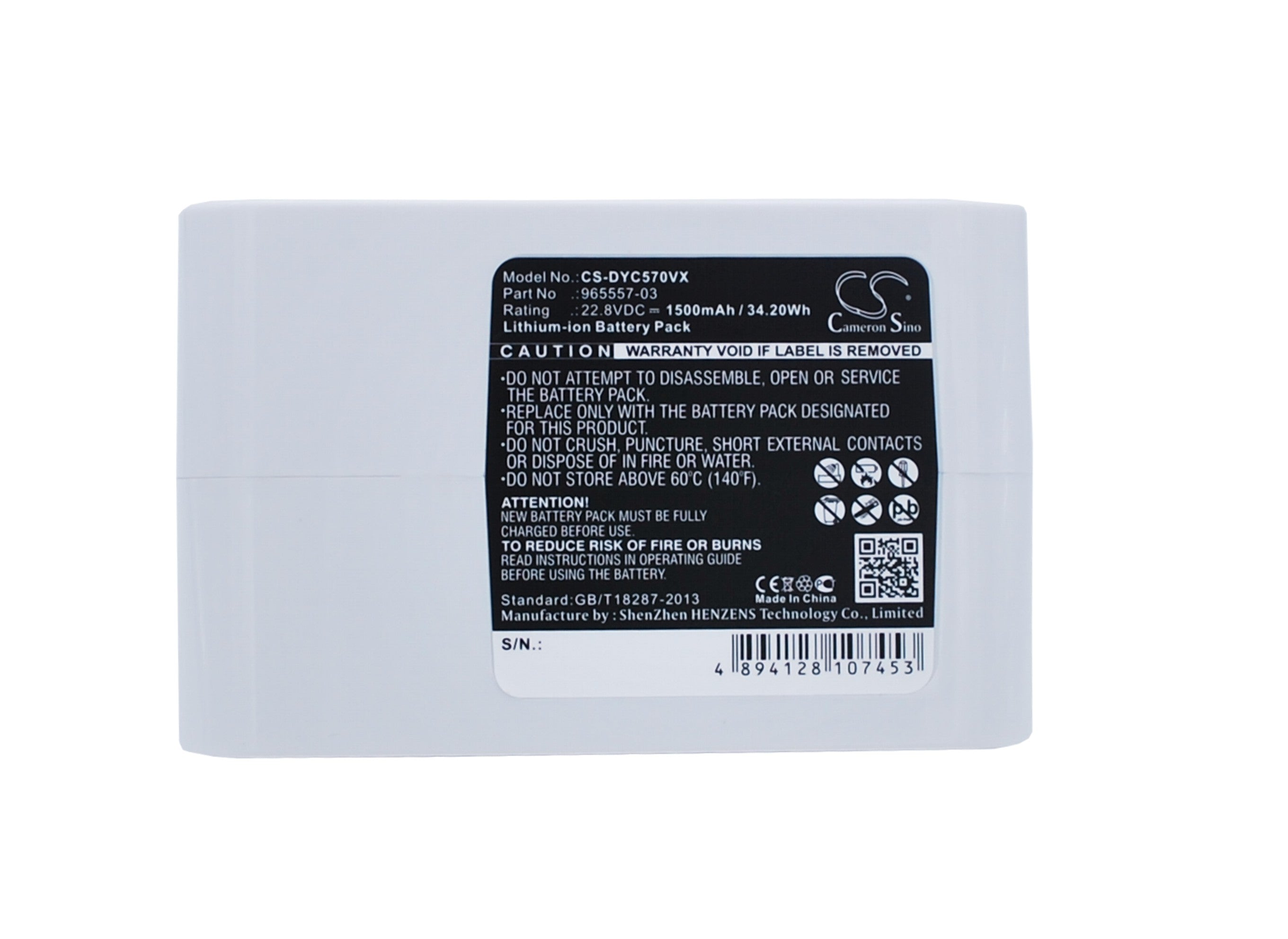 22.8V 1500mAh Type-B Li-ion Replacement Battery for Dyson DC31 Animal, DC34, DC35 Multi floor, DC56, DC57 Vacuum

