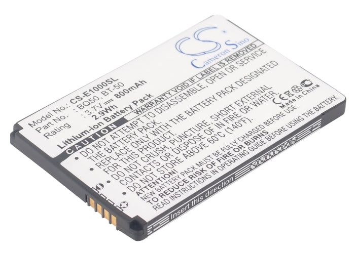 800mAh Motorola E1000 KRZR K3 ROKR E2 Q i475 Replacement Battery (53.76x35.60x4.49mm) - Phone Repair Part
