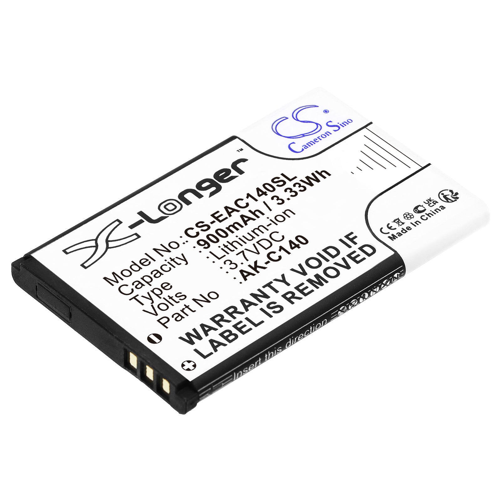 900mAh Battery for Artfone & Easyfone - 3.7V Li-ion Replacement for Elderly Mobile Phones
