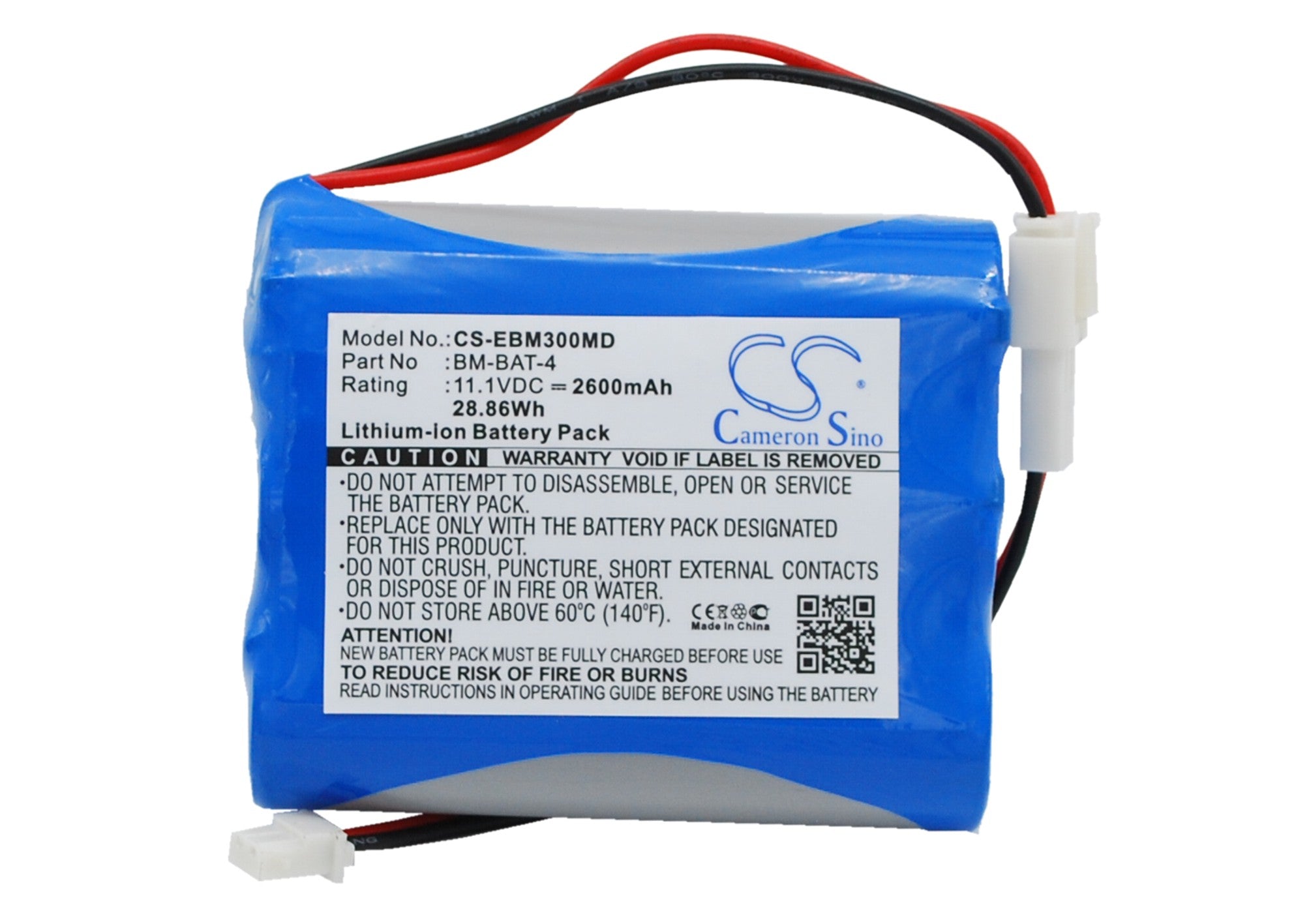 2600mAh Replacement Battery for Bionet BM3/BM5 Patient Monitor - 11.1V Li-ion, Medical-Grade Power Solution
