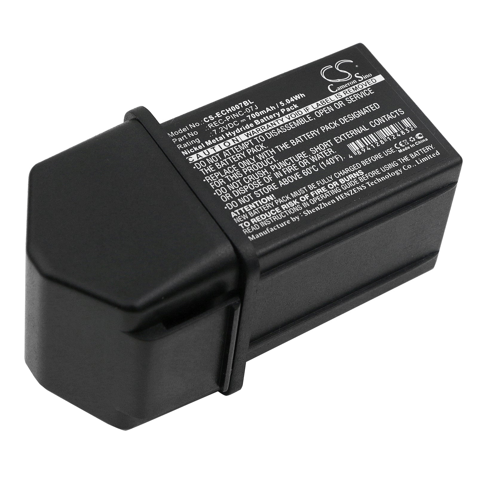 7.2V 700mAh Ni-MH Replacement Battery for ELCA Crane Remotes: GENIO-M/P, TECHNO-M, CONTROL-07 (75.8x42.5x42mm)
