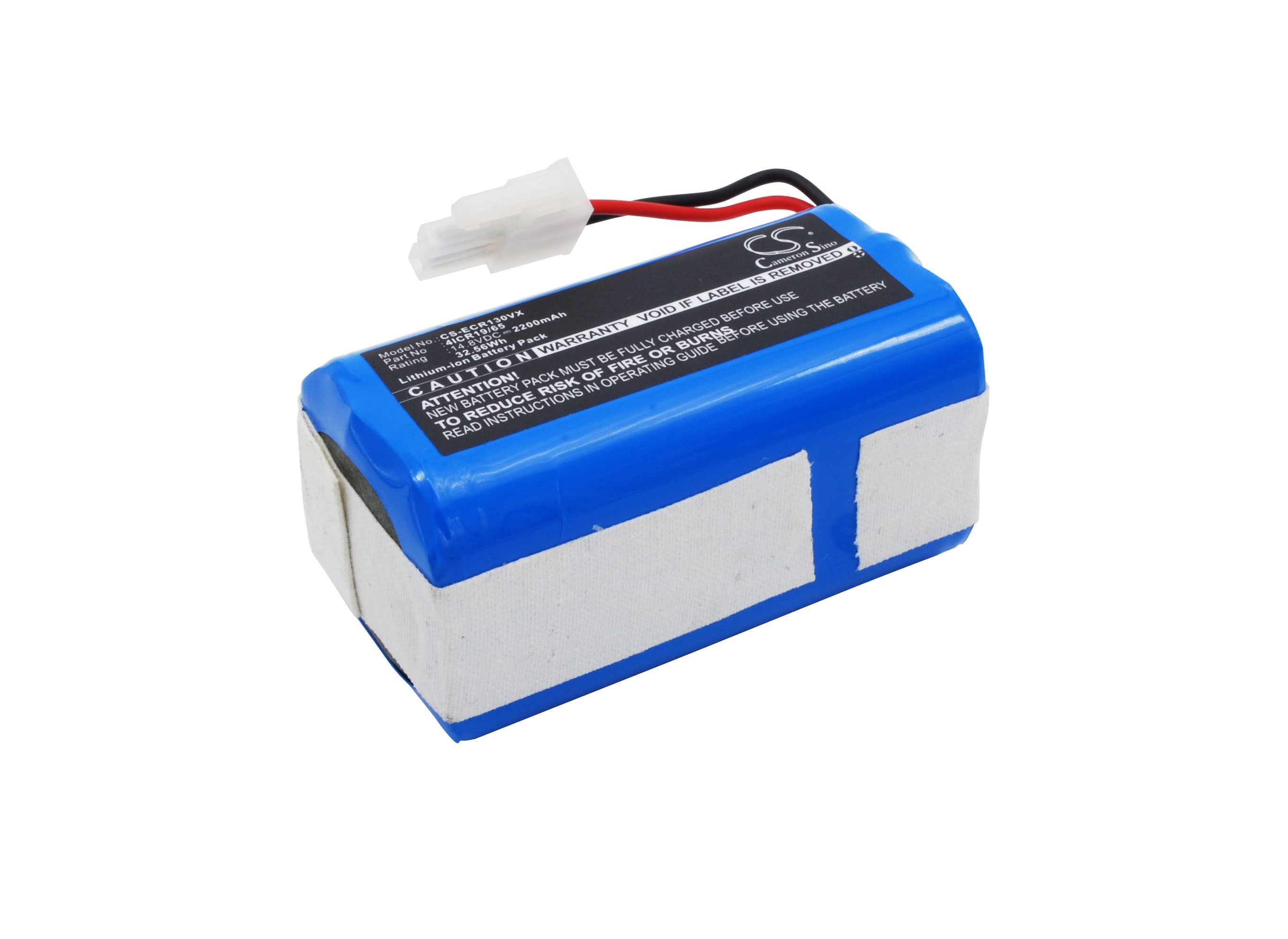 2200mAh 14.8V Li-ion Replacement Battery for Dibea, Ecovacs Deebot, ILIFE Robot Vacuums - 70mm Size
