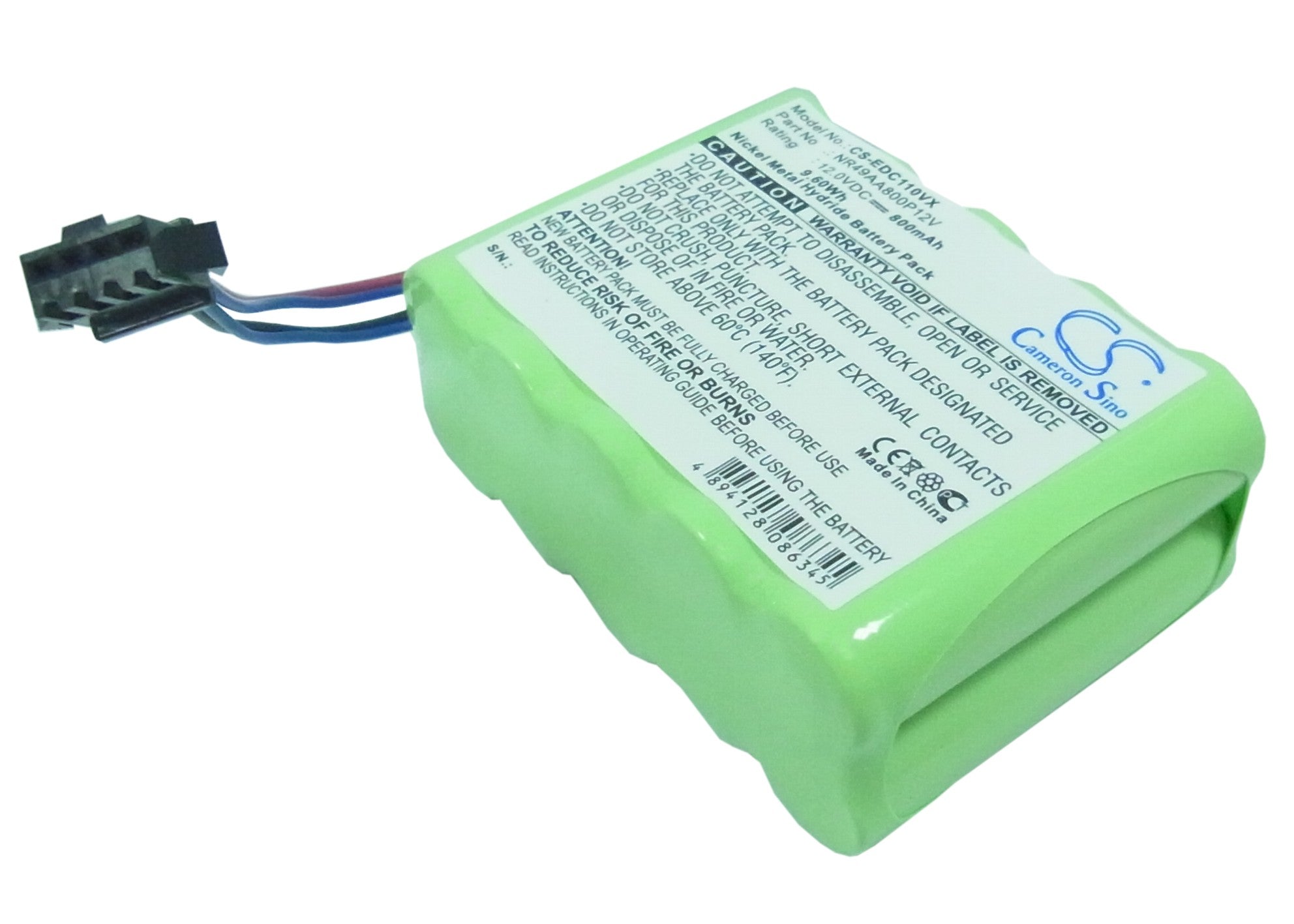 12V 800mAh Ni-MH Replacement Battery for Ecovacs Deebot CR110 CR112 CEN30 Robot Vacuum Cleaner
