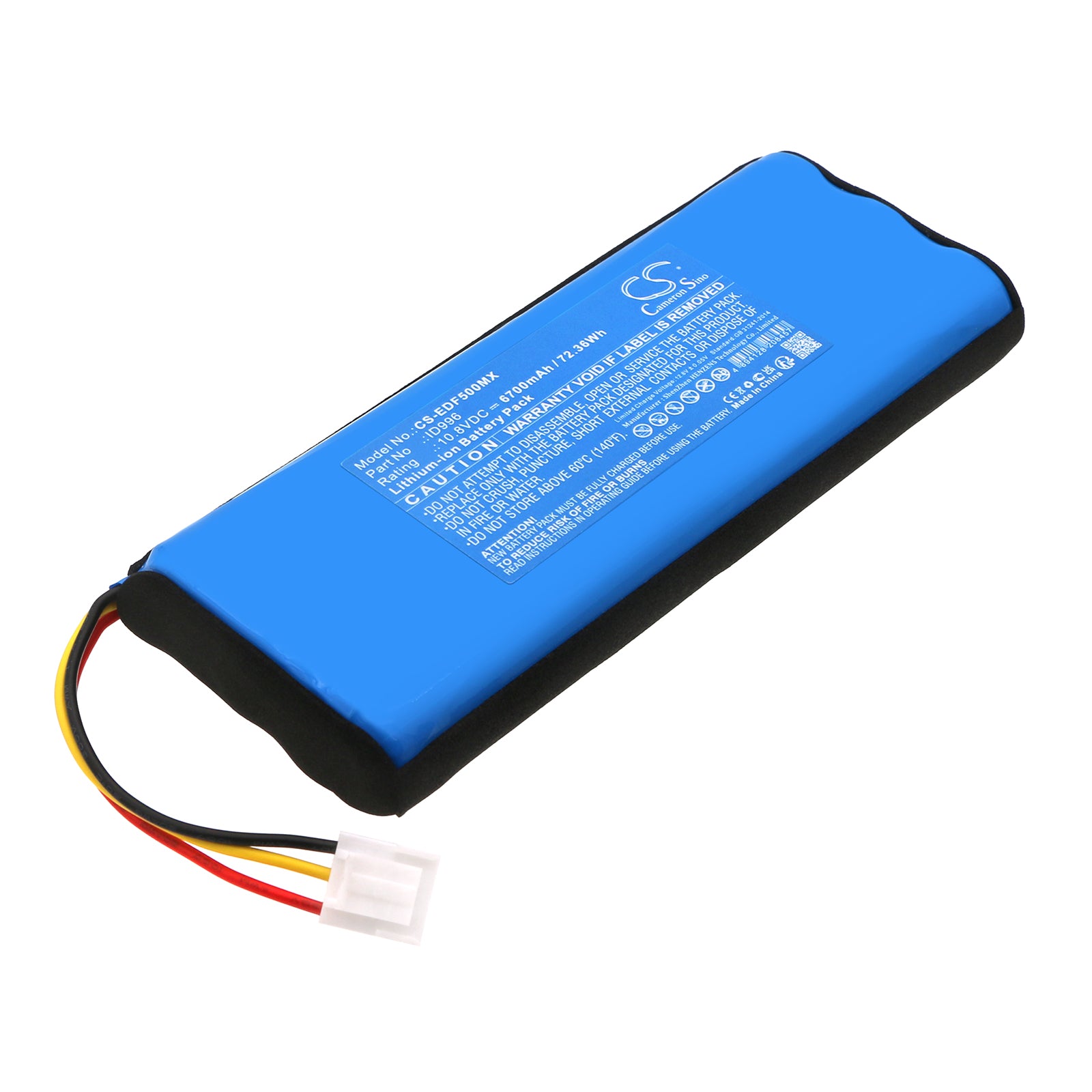 EDAN X12, F15 Patient Monitor Replacement Battery - 10.8V 72.36Wh Li-ion, 3350mAh, Medical Grade
