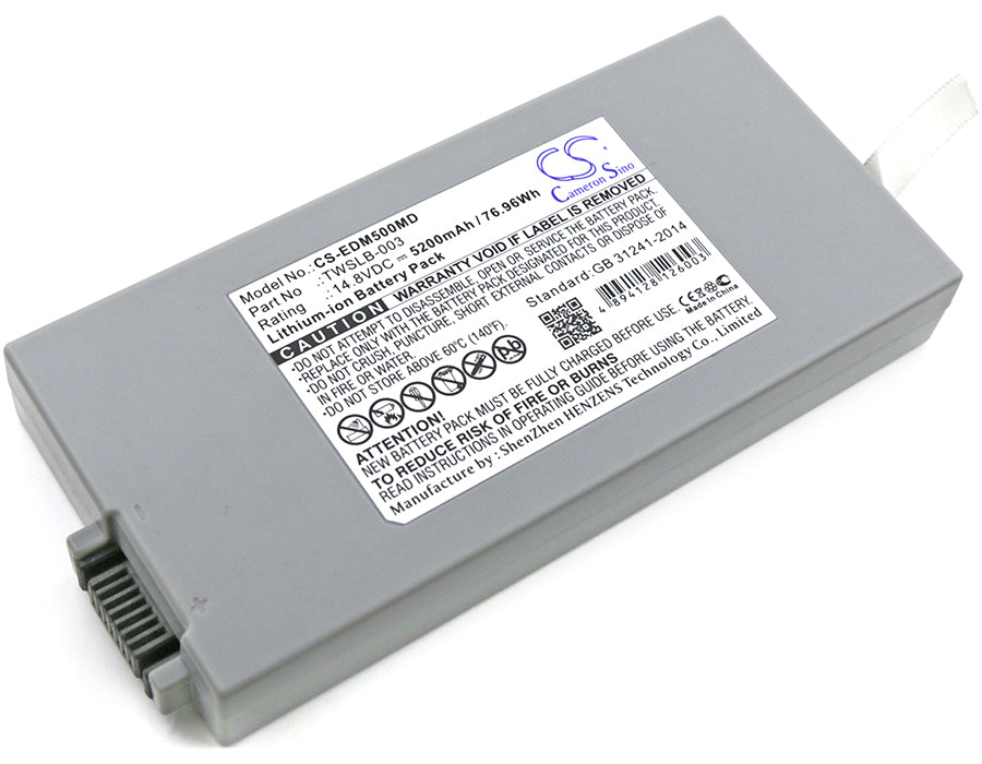 High Capacity 5200mAh Battery for Drager Vista & EDAN Patient Monitors - 14.8V Li-ion Replacement
