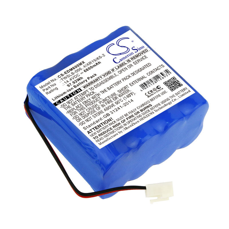 EDAN F6, F9 Fetal Monitor Battery Replacement: Long-Life 6800mAh Li-ion, 14.4V, TWSLB-006 Compatible - Reliable Power
