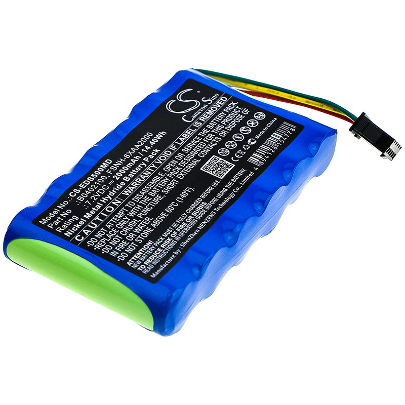 EDAN SD5 & SD6 Patient Monitor Battery - 2000mAh, 7.2V Ni-MH Replacement, B0402100, FSNH-6XAA2000
