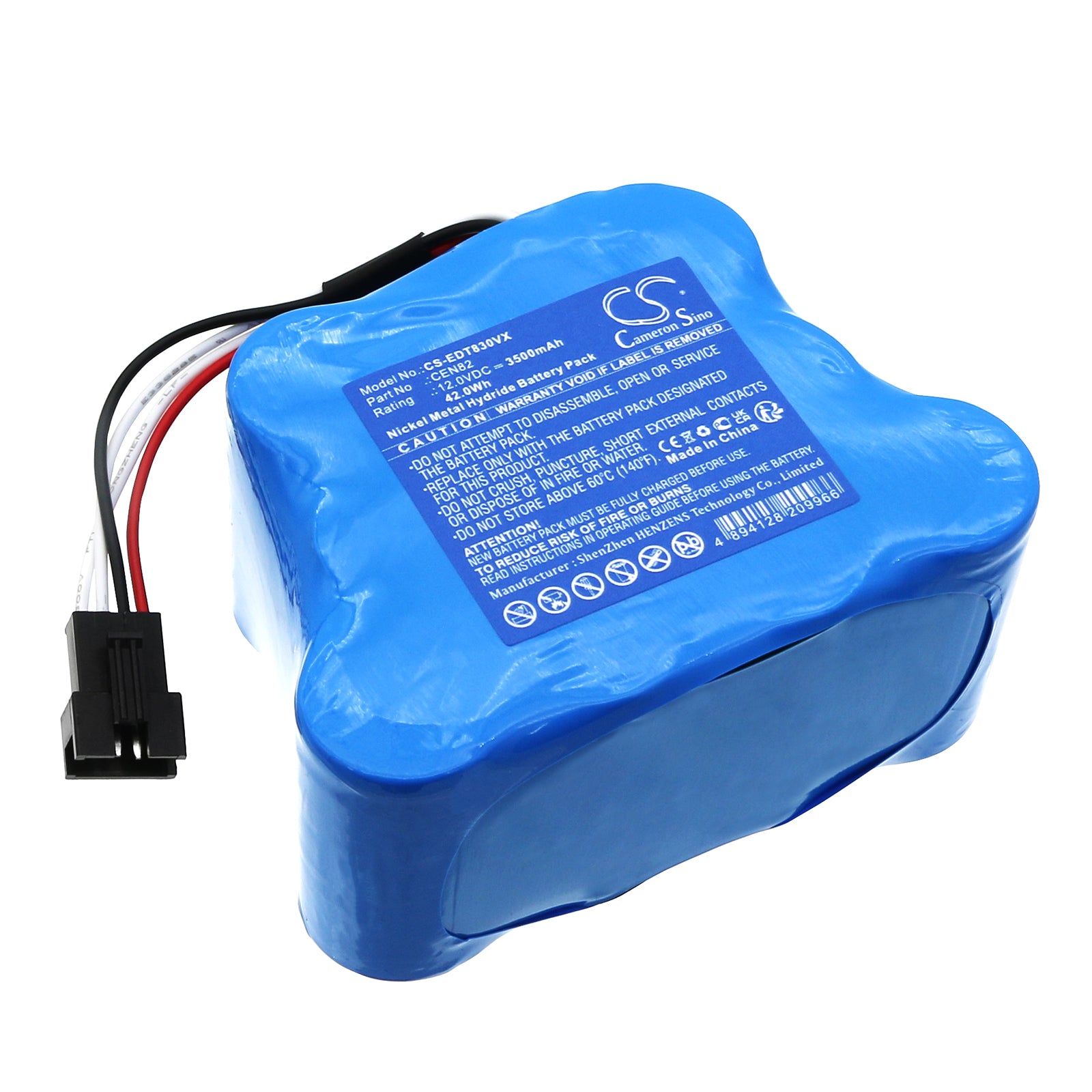 3500mAh 12V NiMH Replacement Battery Pack for Ecovacs Deebot 800, 810, 830, CEN82 Series Robotic Vacuum Cleaners
