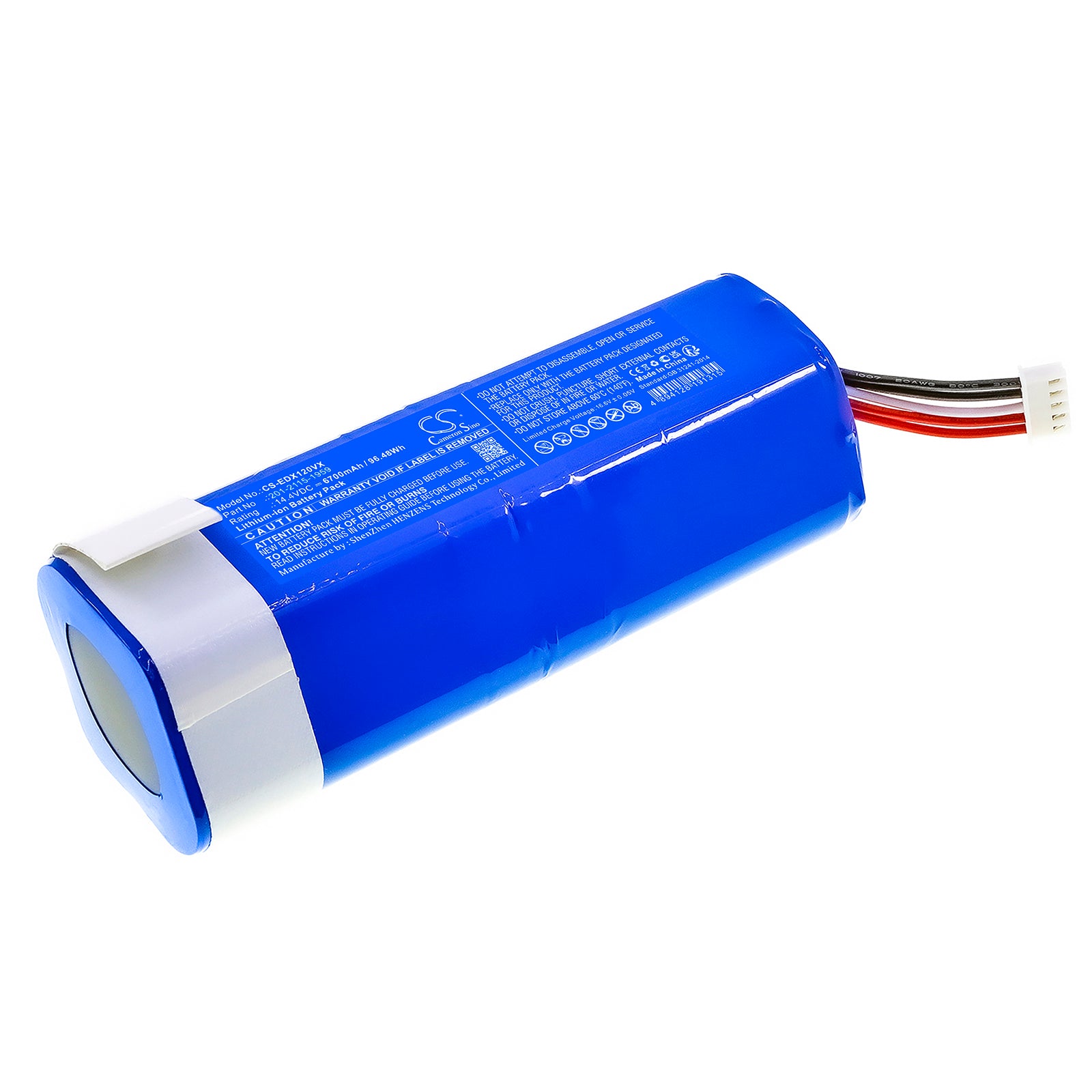 6700mAh 14.4V Replacement Battery for Ecovacs Deebot X1 Omni, N10 Plus, T20, T10 Robot Vacuums 

