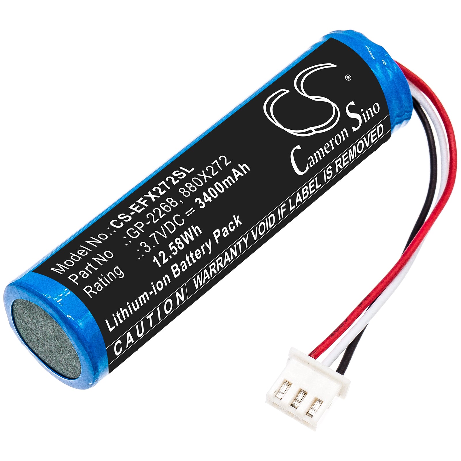3400mAh Replacement Battery for EXFO EX1 Fiber Optic Tester - GP-2268, 3.7V Li-ion, 68.1x18.9mm 
