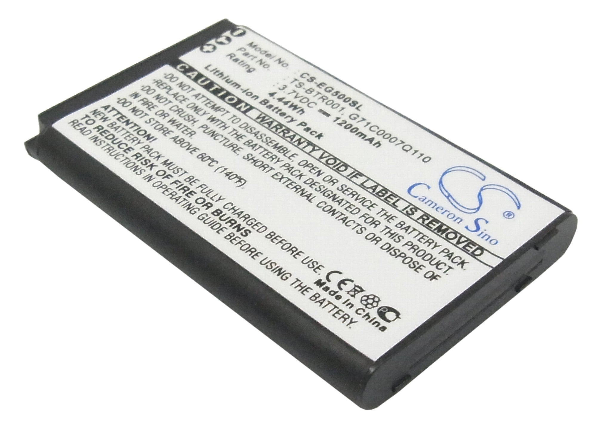 1200mAh Battery for Toshiba Portege G500 - 3.7V Li-ion Replacement Battery - TS-BTR001, G71C0007Q110
