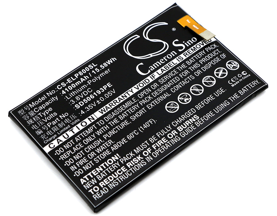 4100mAh Replacement Battery for Elephone P8000 Smartphone - 3.8V Li-Polymer, Exact Fit
