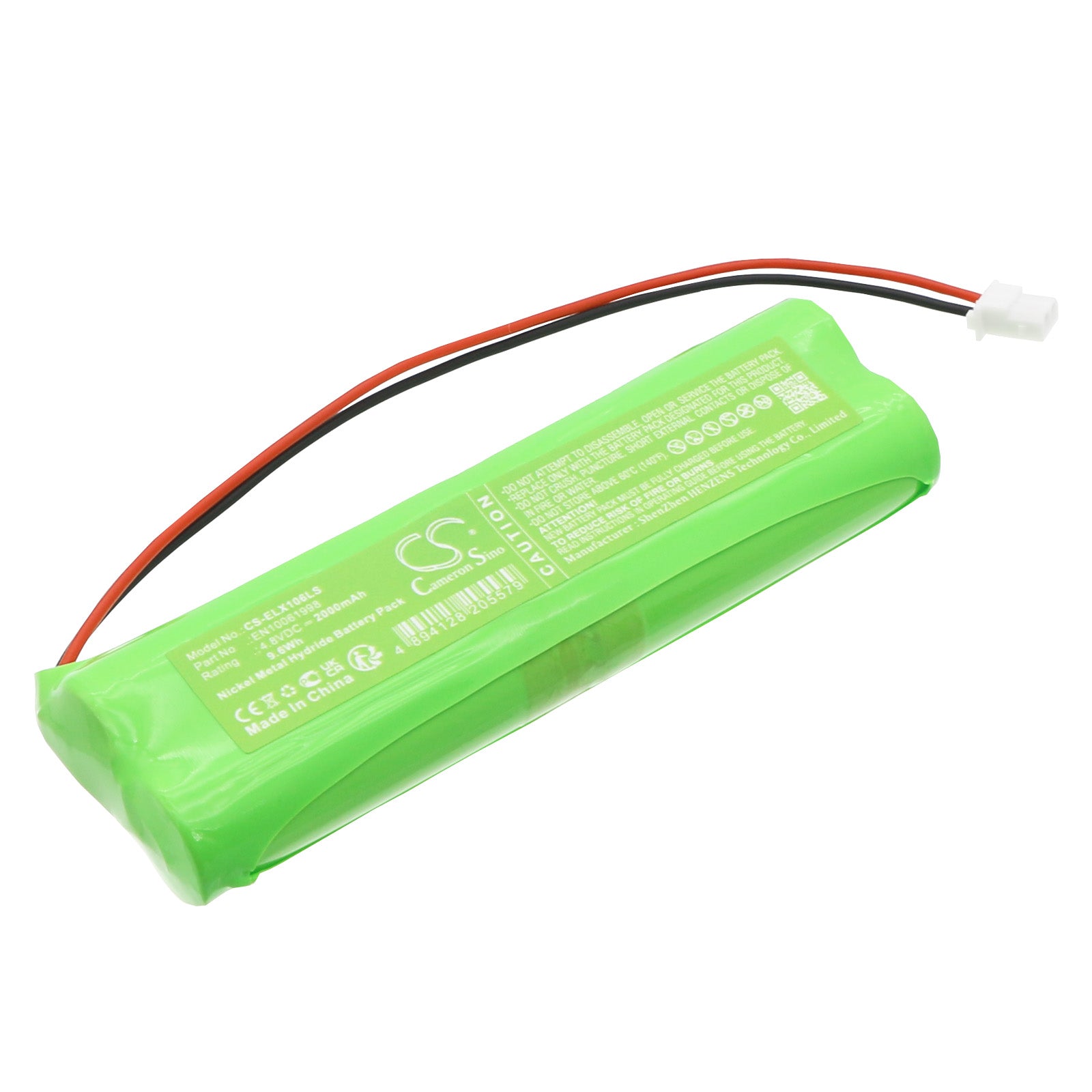 ESYLUX Emergency Light Battery Replacement - SLE, SLF, SLG Series - Ni-MH 4.8V 2000mAh, 9.6Wh, Compact Size (99.3x28.6x14.5mm)

