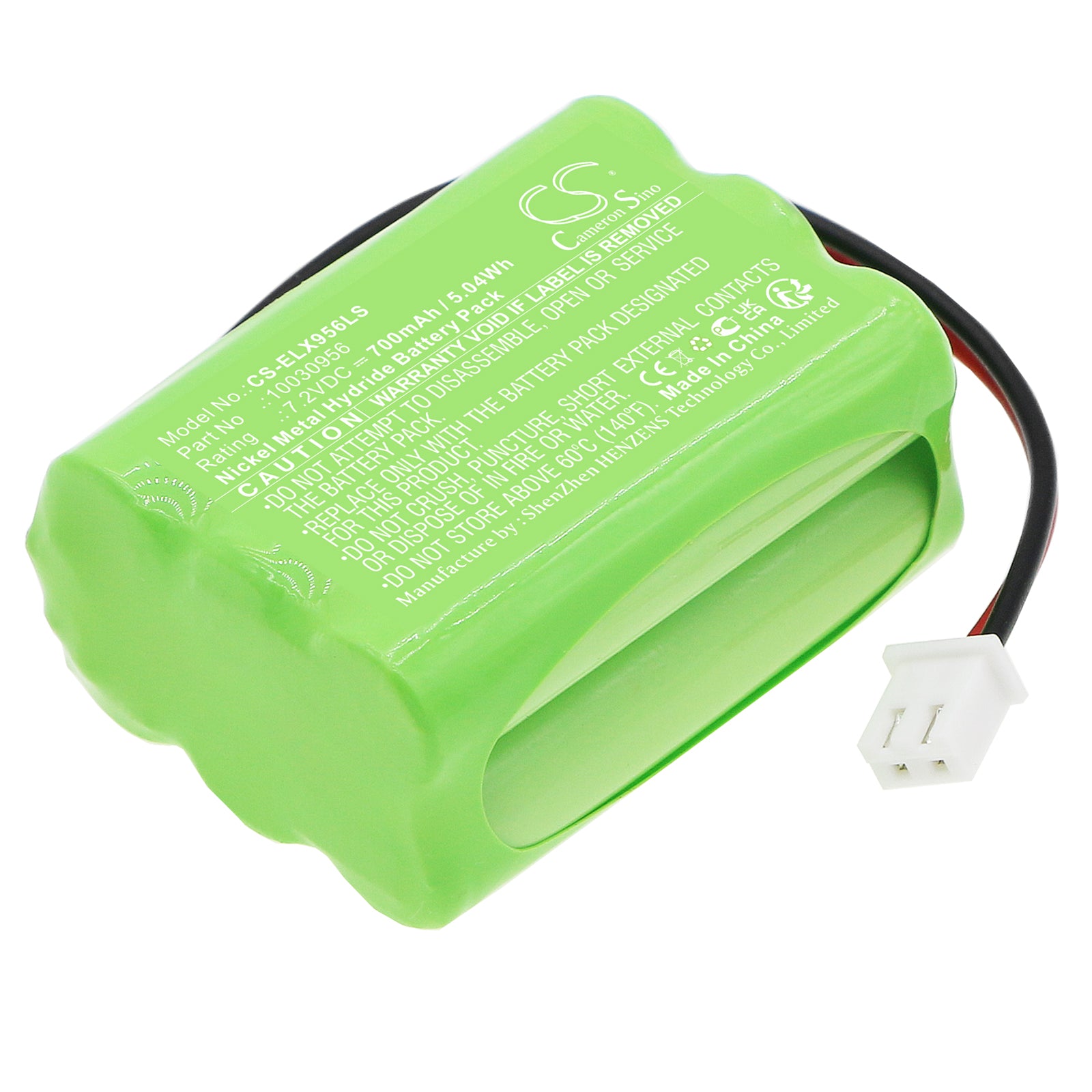 7.2V 700mAh Ni-MH Battery - ESYLUX Emergency Light Replacement (SLC/SLD/SC/CE) - 45.1x32.3x21.2mm
