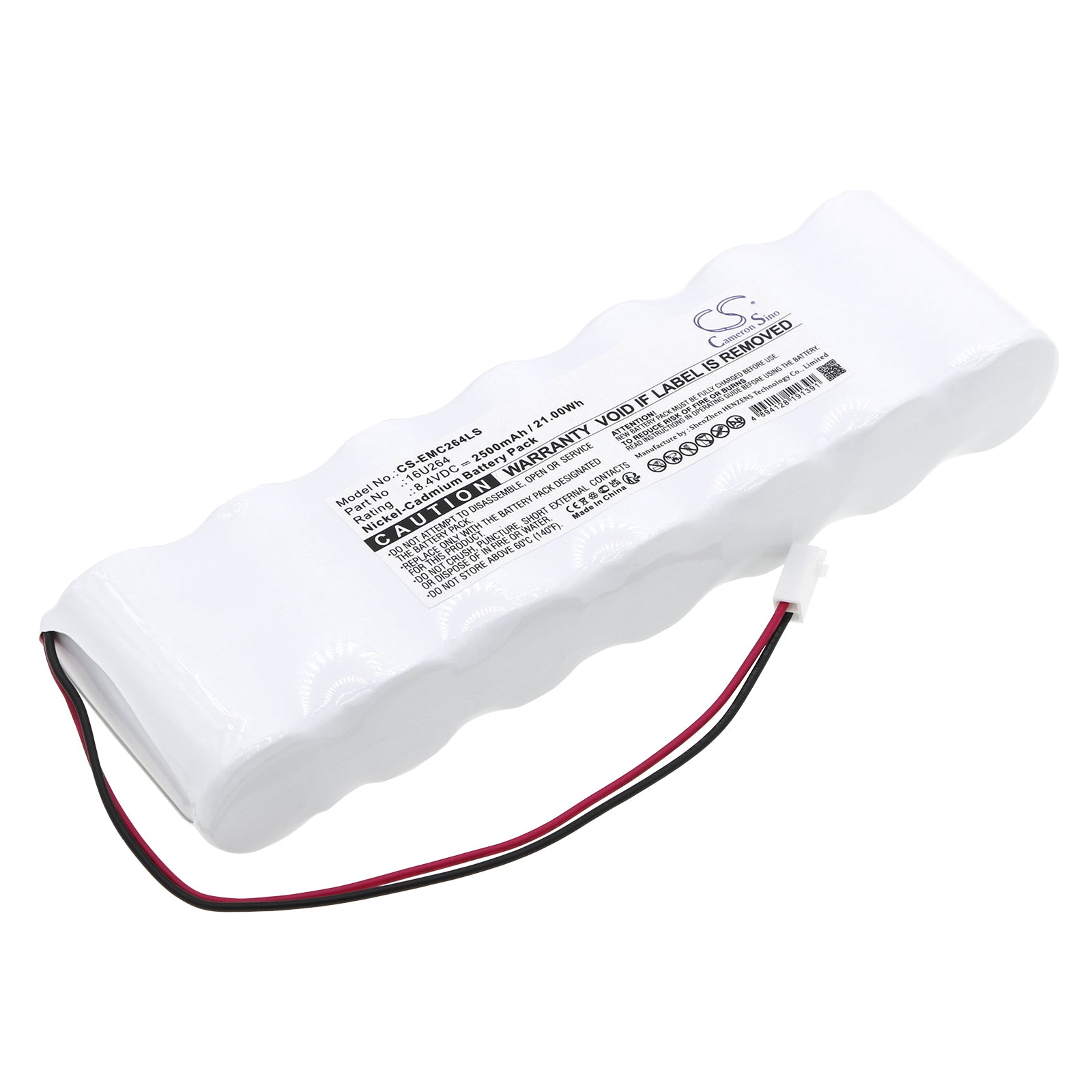 8.4V 2500mAh Ni-CD Emergency Light Battery for Dual-Lite PGB PGP PGW PGZ Fixtures - 177.8x52.4x25.7mm Replacement 
