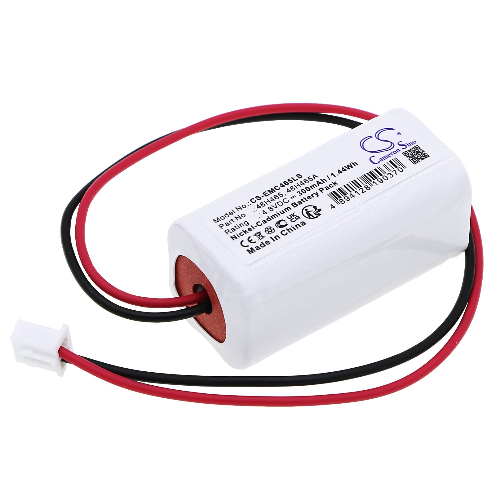 4.8V 300mAh Ni-CD Replacement Battery for LumaPro 6CGL3, 6CGL4 Emergency Lights & 48H465 Series
