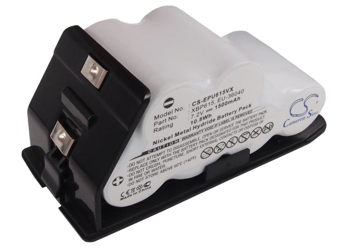 7.2V 1500mAh Ni-MH Replacement Battery for Euro-Pro Shark UV615 UV627 Vacuum - XBP615 & EU-36040 Compatible
