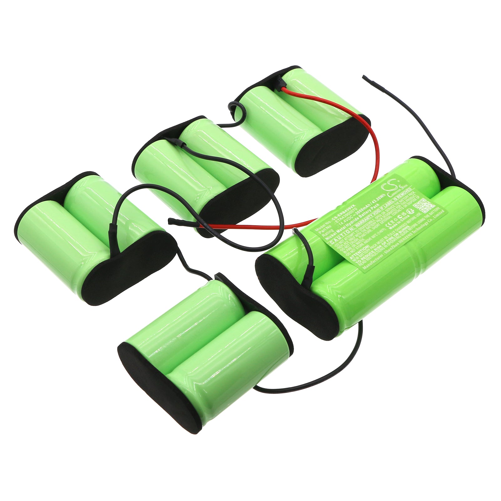 3000mAh Replacement Battery for ETA 0439 Brilanto Vacuum - 14.4V, 43.20Wh Ni-MH Power Supply
