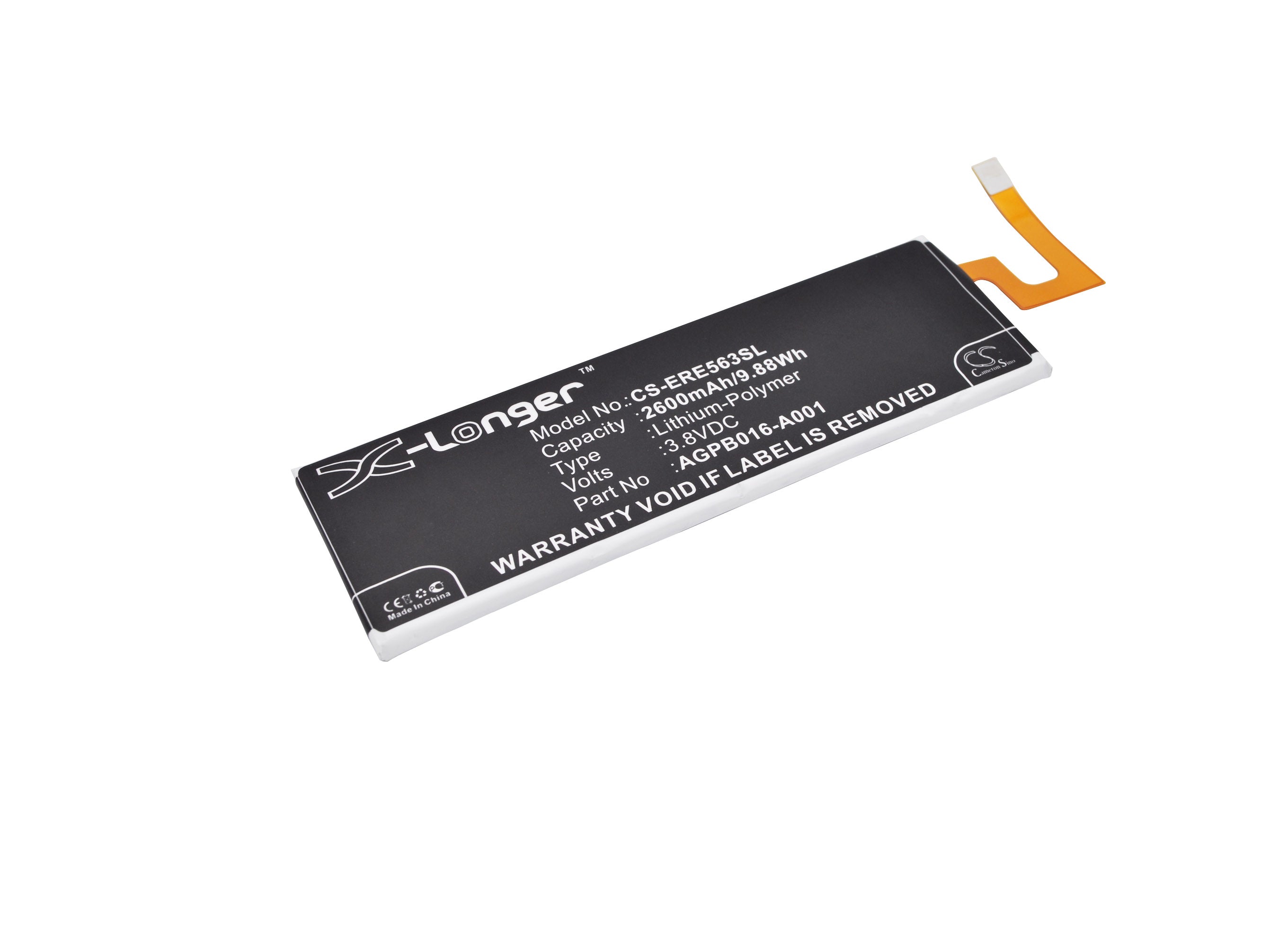 2600mAh Replacement Battery for Sony Xperia M5/Dual - E5633 E5606 E5663 E5653 E5643 - 3.8V Li-Polymer
