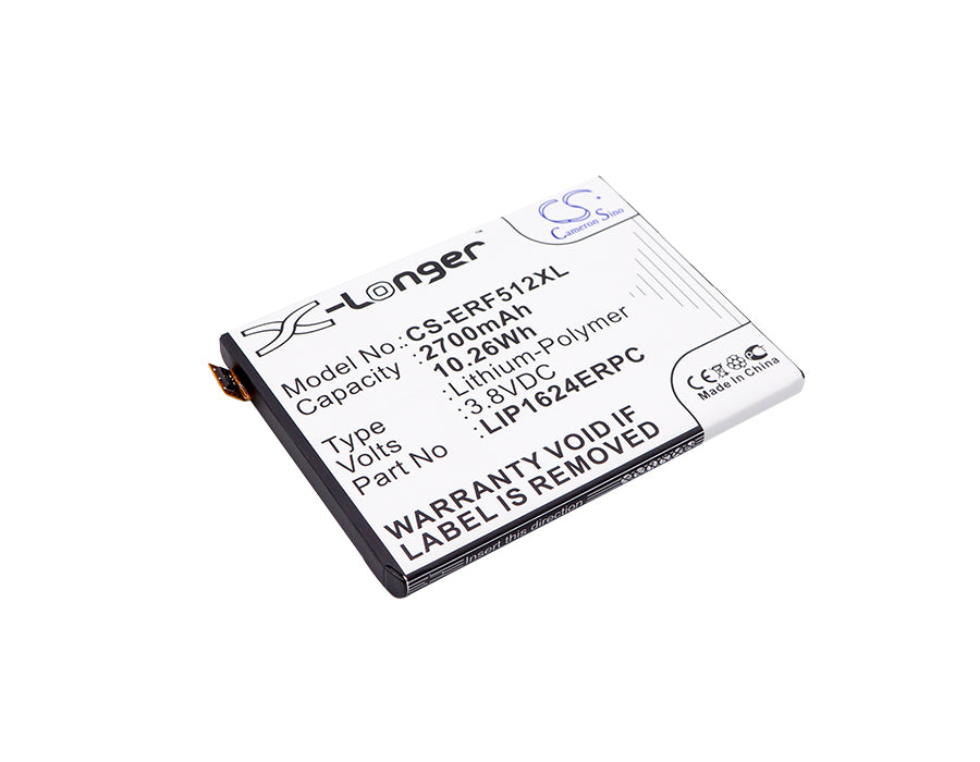 2700mAh Battery Replacement for Sony Xperia X/X Dual (F5121/F5122) - 3.8V Li-Polymer - Part# LIS1624ERPC
