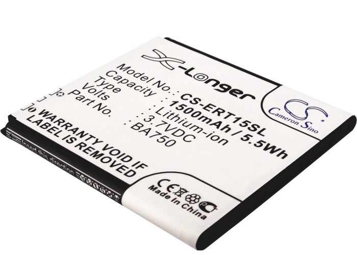 1500mAh Replacement Battery for Sony Ericsson Xperia Arc LT15a, LT18i, Xperia P, Sola, Acro + BA750
