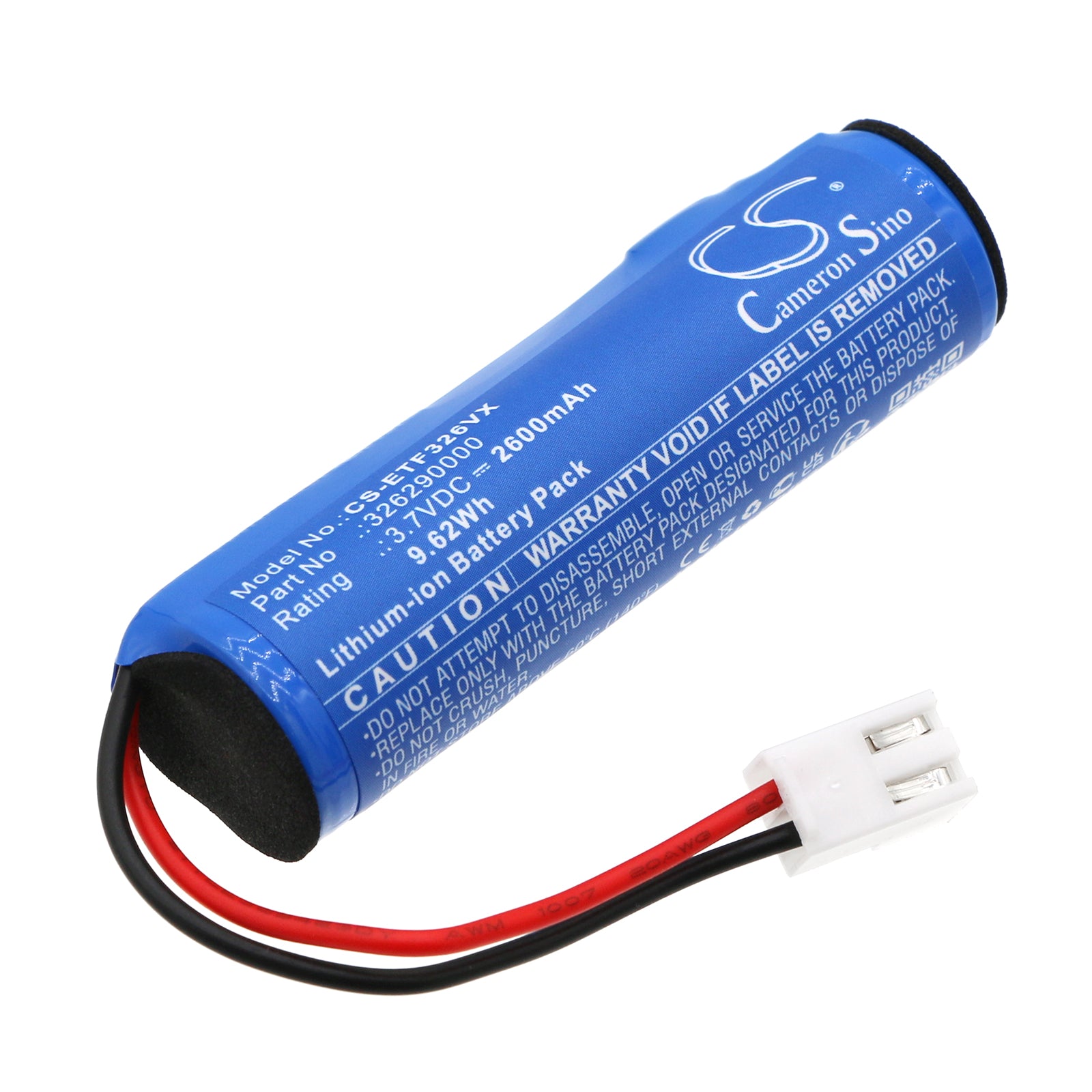 2600mAh Replacement Battery for ETA Finestro 3262 Vacuum, 3.7V Li-ion, 73x21x19mm
