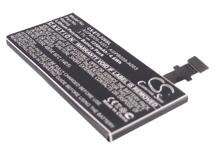 1250mAh Replacement Battery for Sony Ericsson Xperia P LT22 LT22i Nyphon AGPB009-A001 - 3.7V Li-ion - Smartphone Battery Replacement