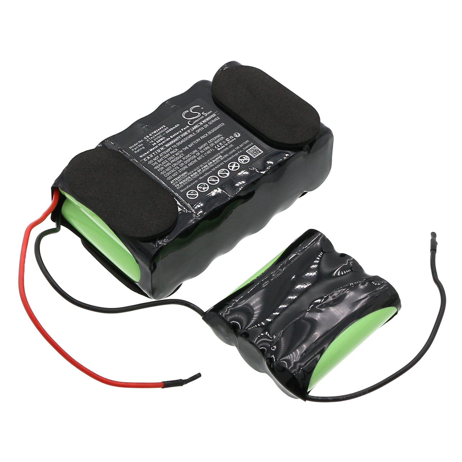2000mAh 18V Ni-MH Vacuum Battery Replacement for ETA 2446 & Milio 2446 Series - 36Wh Power
