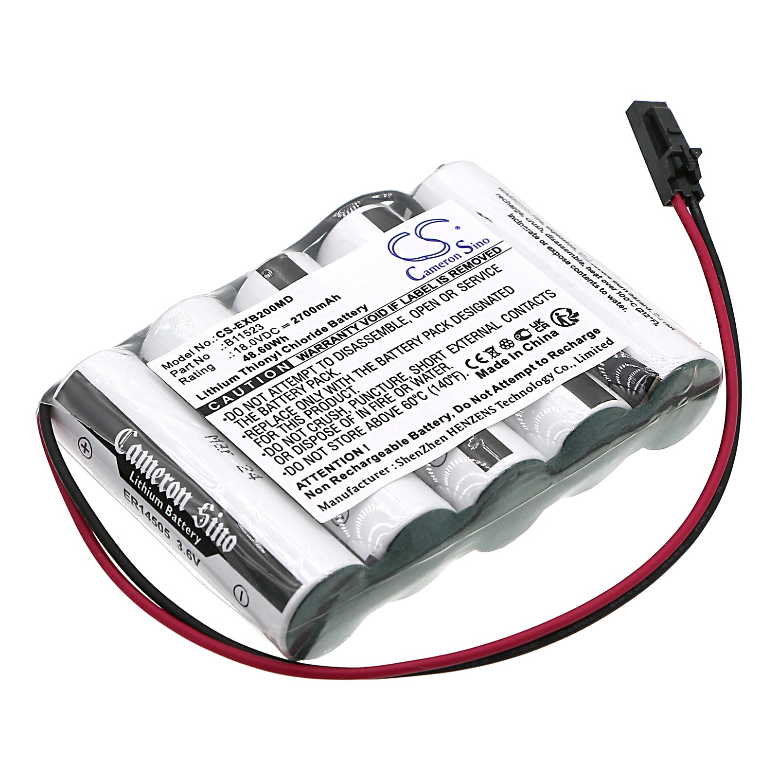 2700mAh 18V Li-SOCl2 Replacement Battery for Exogen 2000+ & 4000+ Bone Healing System
