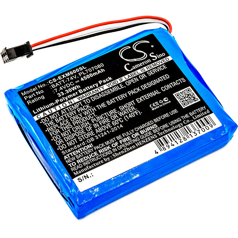 7.4V 4500mAh Li-Polymer Replacement Battery for Extech MS6000, MS6060, MS6100, MS6200 Oscilloscopes

