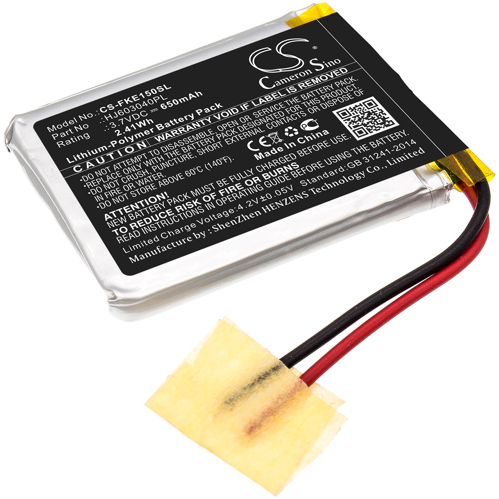 650mAh 3.7V Li-Polymer Battery Replacement for Fluke 15B & 17B Multimeters - HJ603040PL Power Upgrade
