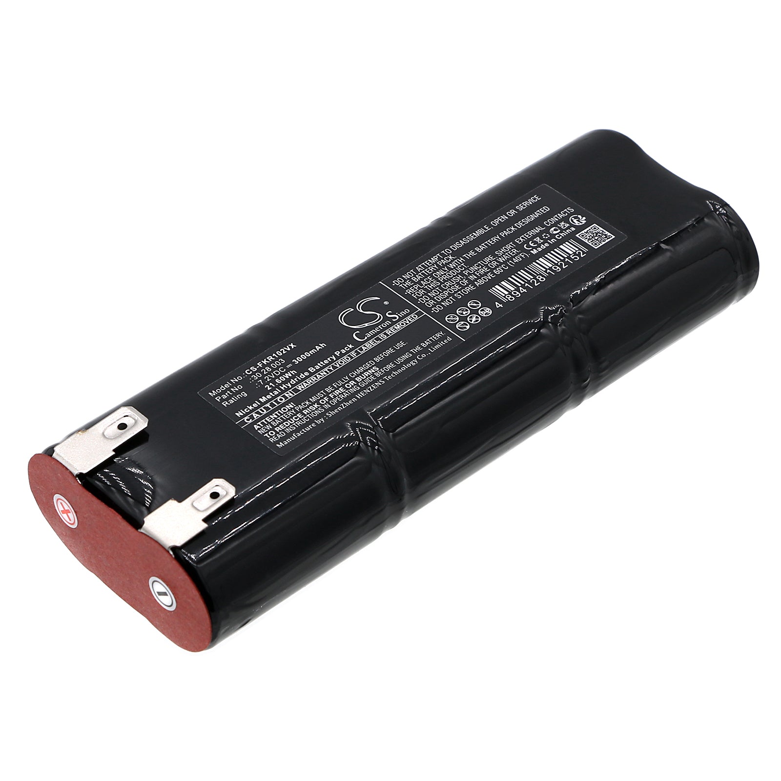 7.2V 3000mAh Ni-MH Replacement Battery Pack for Fakir IC 1022 & Inotec VC72 Ocean Sun Vacuum Cleaners
