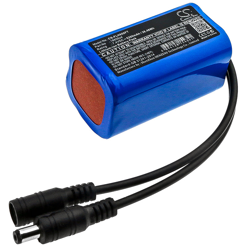 High-Performance 7.4V 38.48Wh 18650 Li-ion Battery Pack for High-Powered Flashlights (4 x 18650 Cells)
