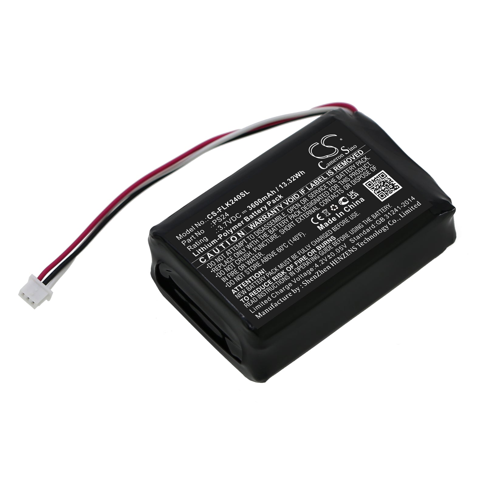 3600mAh Replacement Battery for FLIR Scout 240 PS24 Thermal Camera (3.7V, 13.32Wh Li-Polymer)
