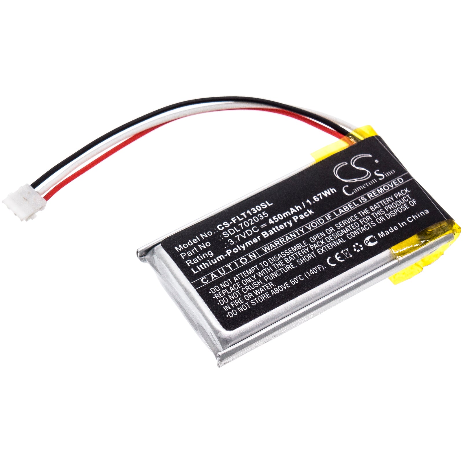 450mAh Replacement Battery for FLIR One Pro/Pro LT Thermal Camera, 3.7V Li-Polymer, SDL702035
