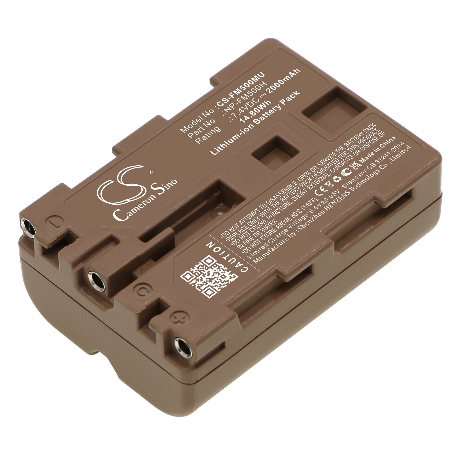 7.4V 2000mAh Li-ion Replacement Battery for Sony Alpha DSLR/SLT Cameras - NP-FM500H Compatible Power Solution
