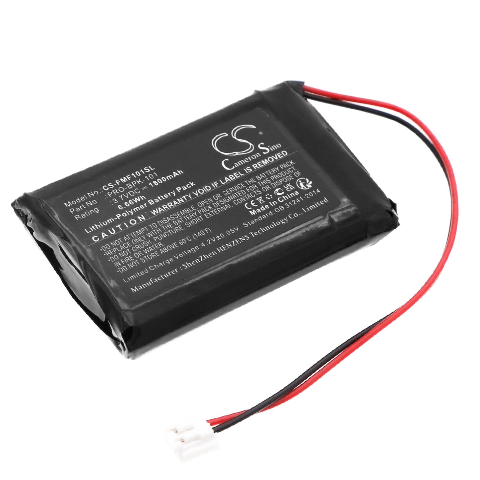 Fishman Fluence & Fender Acoustasonic 3.7V 1800mAh Li-Polymer Replacement Battery (PRO-BPK-101/ACC-FLU-RBT) - Active Pickup Power Supply
