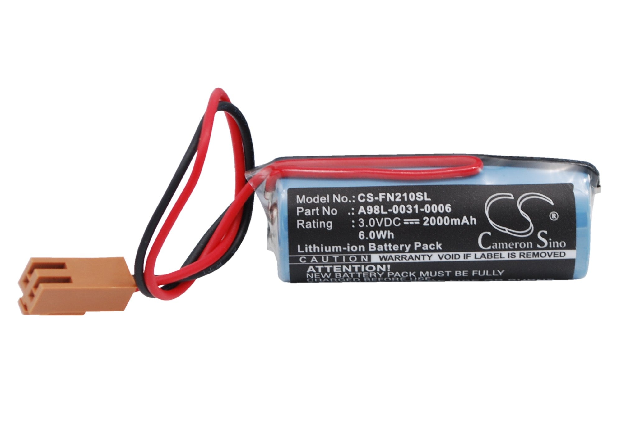 2000mAh 3.0V CNC Battery for FANUC Power Mate 21-B, 16/18-B & GE Fanuc Server 9010 PLC
