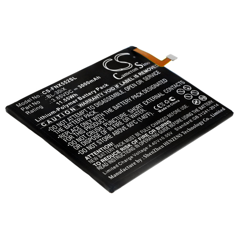 Infinix Zero 3 X552 Battery Replacement: 3000mAh BL-30iX, Li-Polymer, 77.40x64.80x3.80mm - Restore Power!
