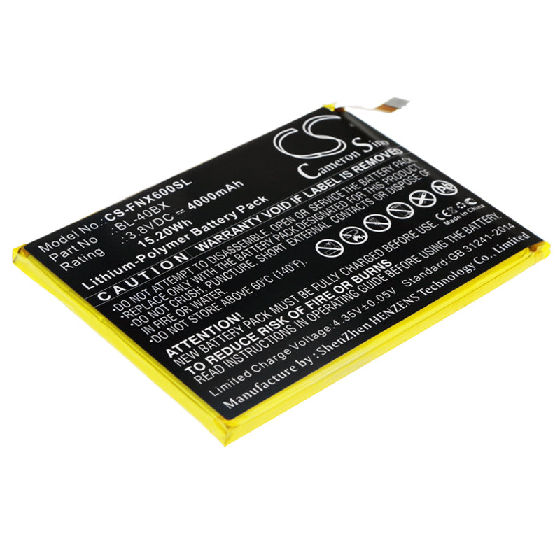4000mAh Replacement Battery for Infinix Note 2 X600 Smartphone - 3.8V Li-Polymer, 88.36x63.38x4.80mm
