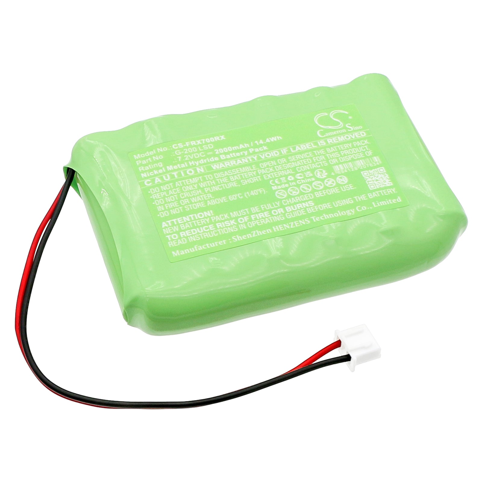 2000mAh 7.2V NiMH Replacement Battery for FrSky Taranis QX7/QX7S & G-200 LSD Remote, 87x58x17.3mm Transmitter Power Pack
