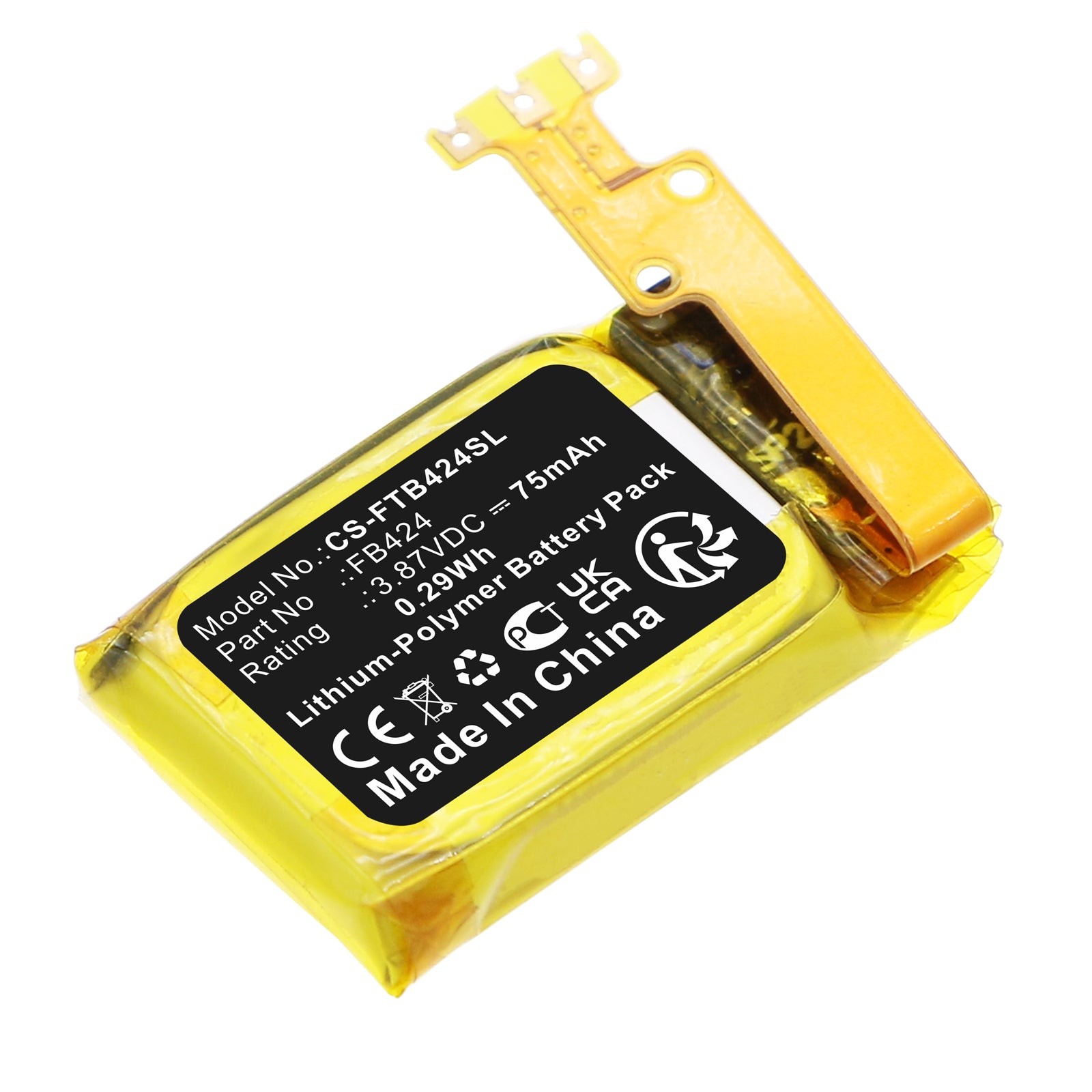Fitbit Inspire 3 Battery Replacement - FB424, 75mAh Li-Polymer, Genuine Smartwatch Power Pack
