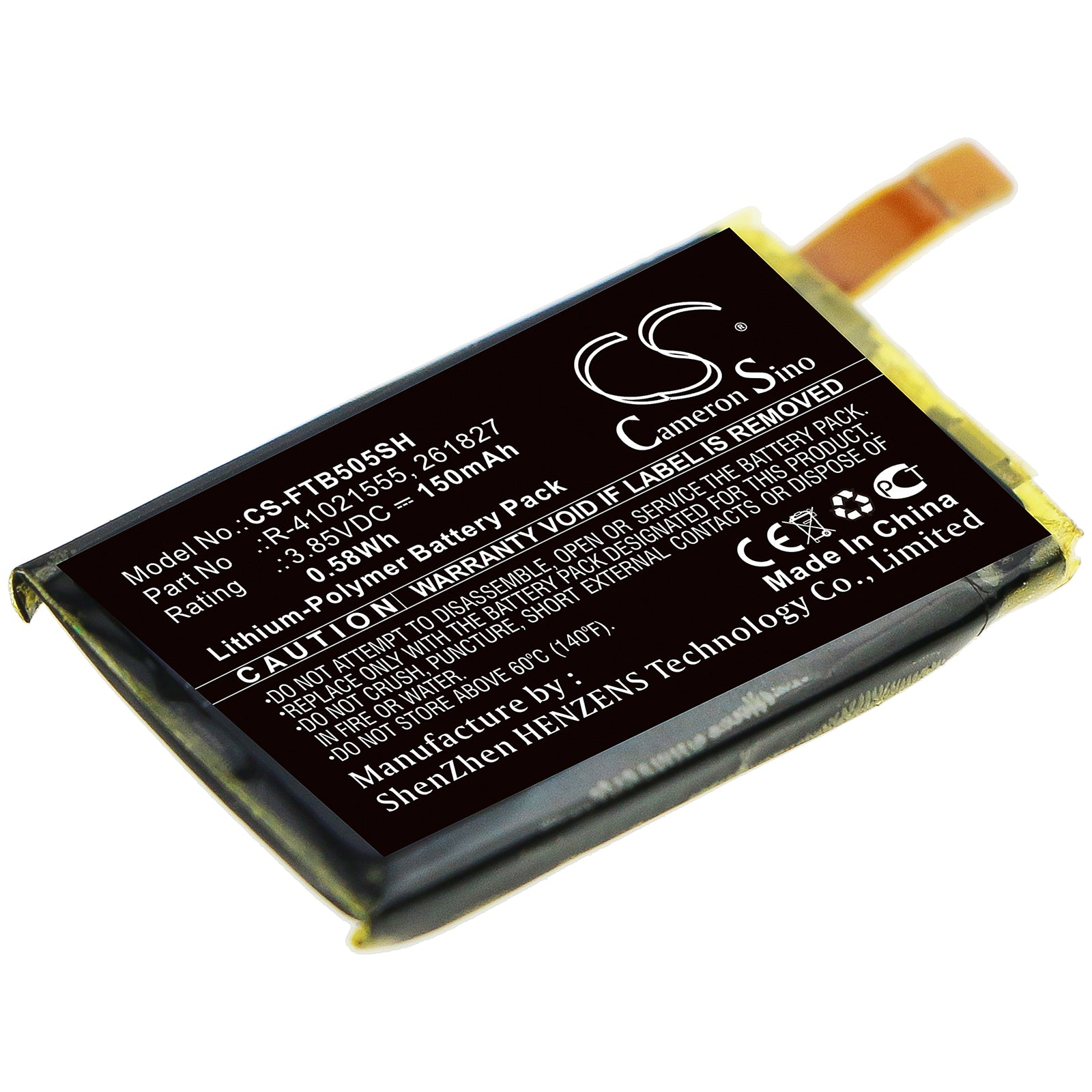 150mAh Replacement Battery for Fitbit Versa/Versa Lite FB504 FB505 Smartwatch - 3.85V Li-Polymer
