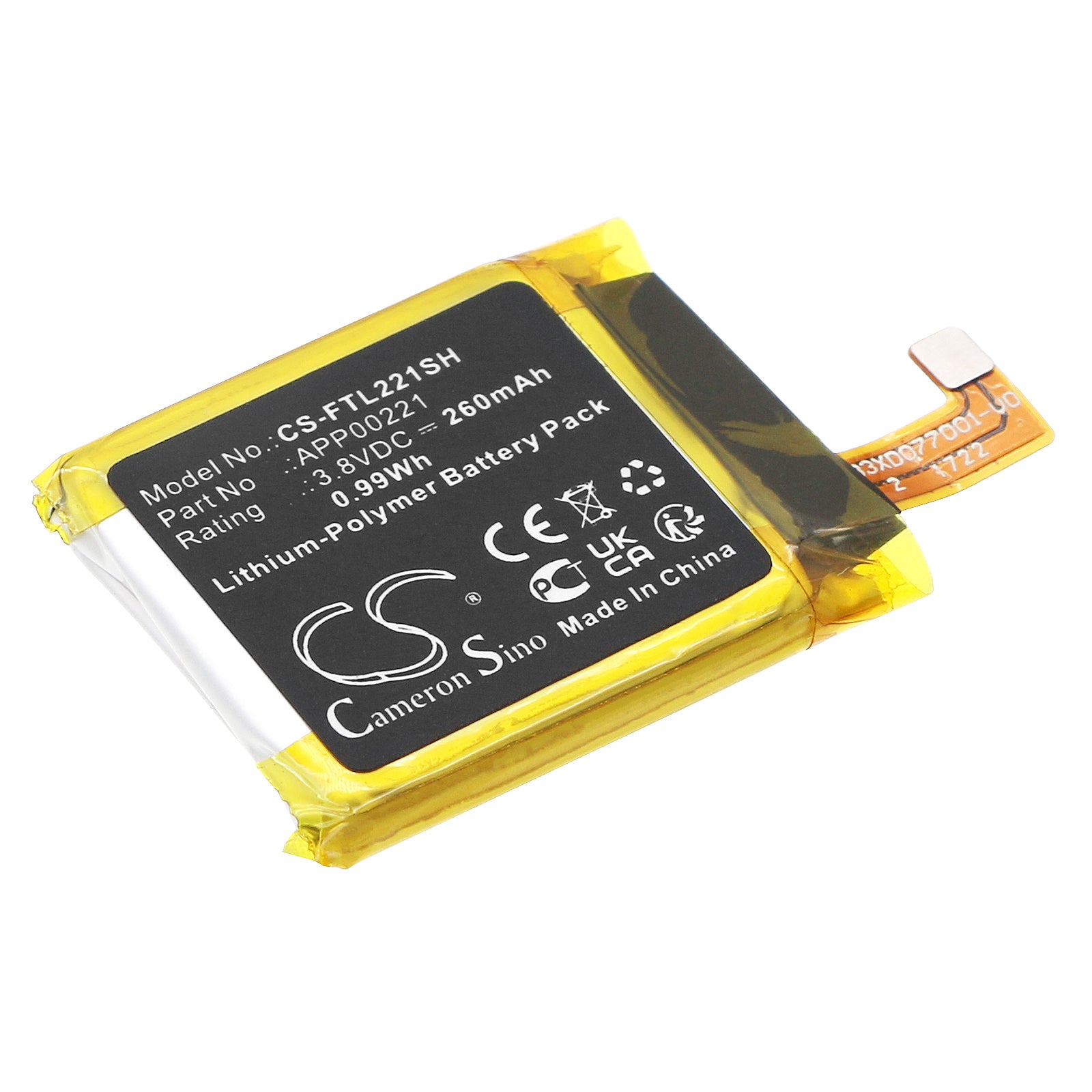 Fossil Gen 4/Gen 5/Sport Smartwatch Battery Replacement - 3.8V 300mAh Li-Polymer - APP00221
