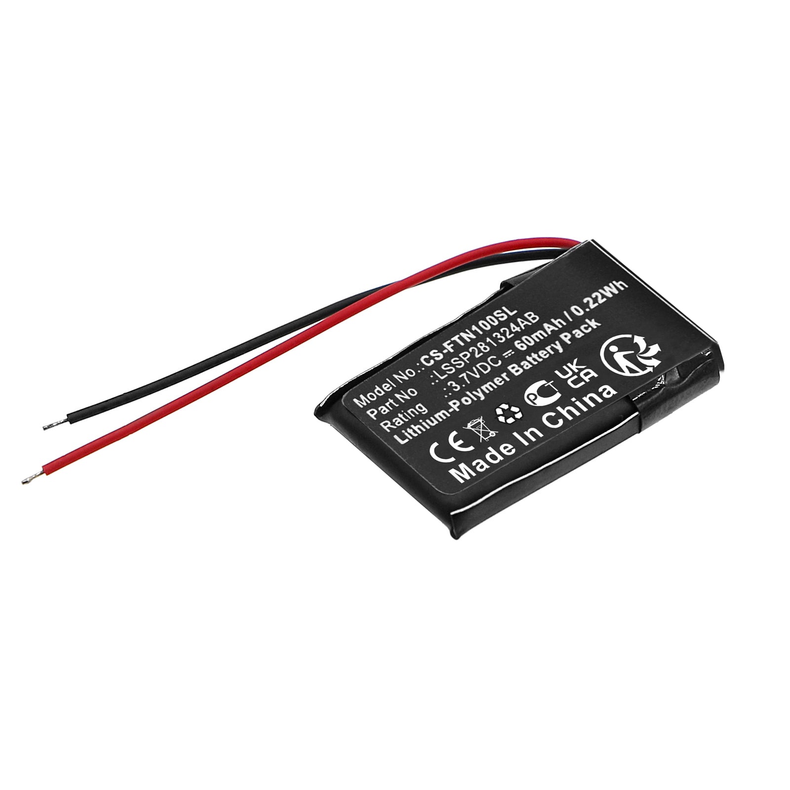 60mAh Replacement Battery for Fitbit One - 3.7V Li-Polymer, LSSP281324AB Compatible - Revive Your Fitness Tracker
