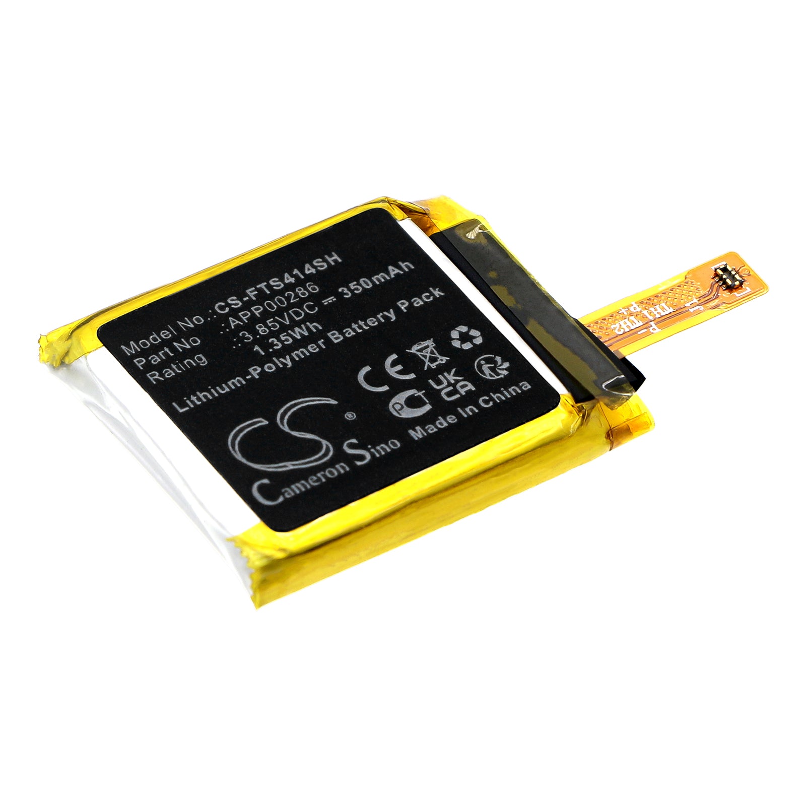 Fossil Sport 41mm Gen 4 Smartwatch Replacement Battery - APP00286, 3.85V, 350mAh Li-Polymer 
