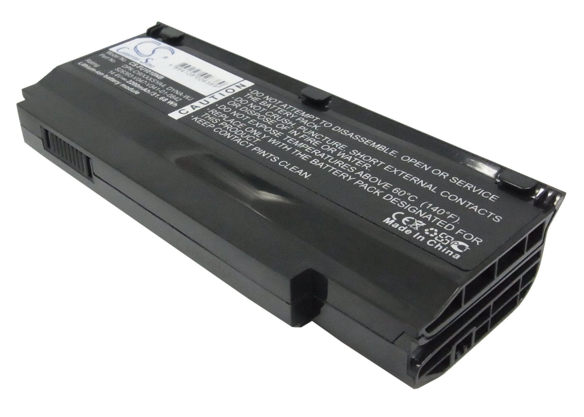 2200mAh Replacement Battery for Fujitsu Lifebook M1010 Laptop - 14.4V, 31.68Wh - Compatible with DPK-CWXXXSYA4
