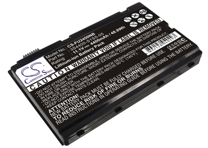 4400mAh Laptop Battery for Fujitsu Amilo Pi2450 Xi2428 Pi2530 Pi3540 - 11.1V Li-ion Replacement
