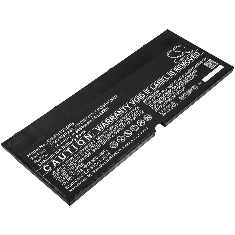 Fujitsu LifeBook Battery: T935, U745, T904 Series, 43.92Wh, 3050mAh, Laptop Replacement
