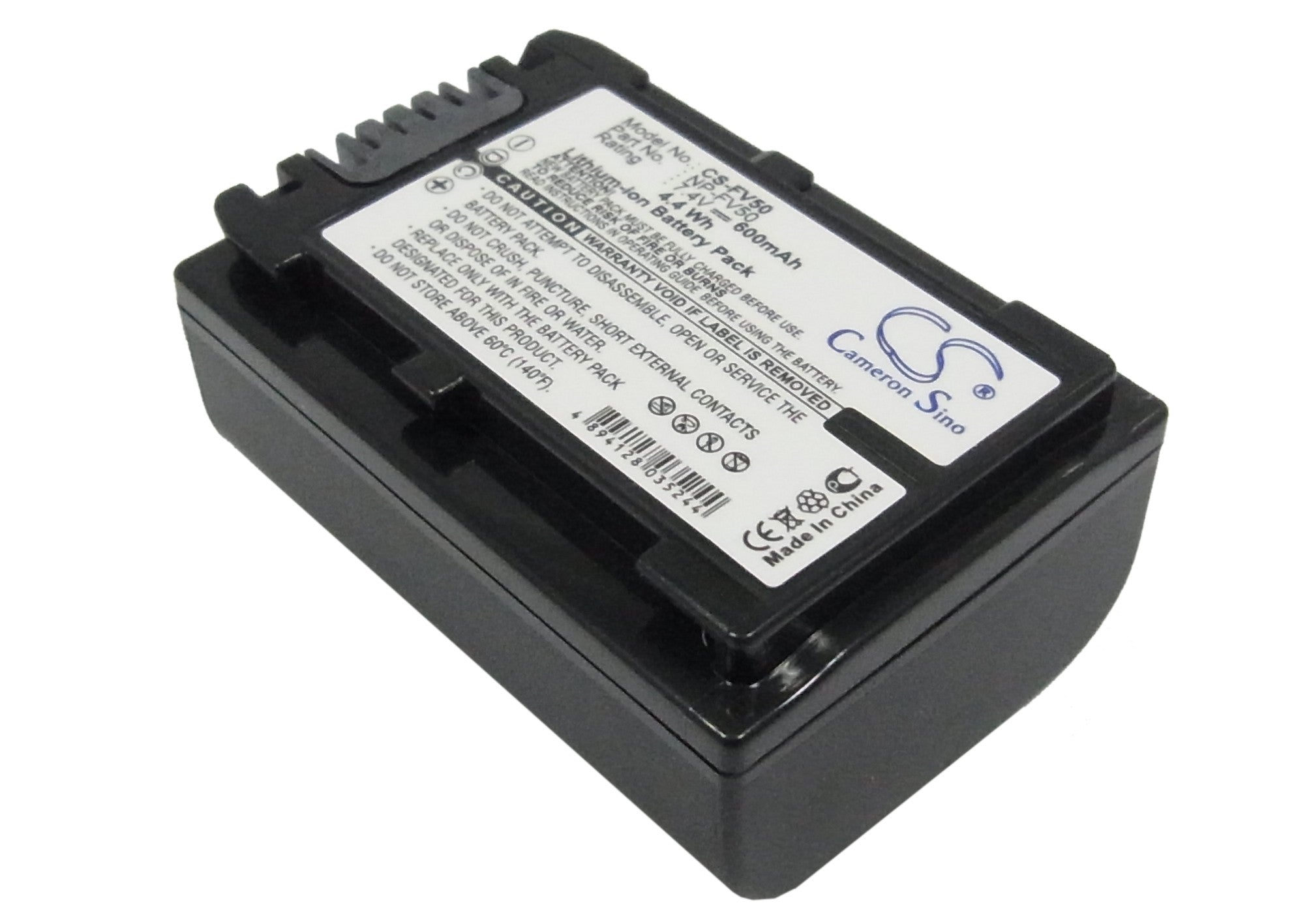 7.4V 600mAh Li-ion Battery for Sony Camcorders/Cameras - HDR-TG1, DSC-HX1, DSLR-A230 Replacement
